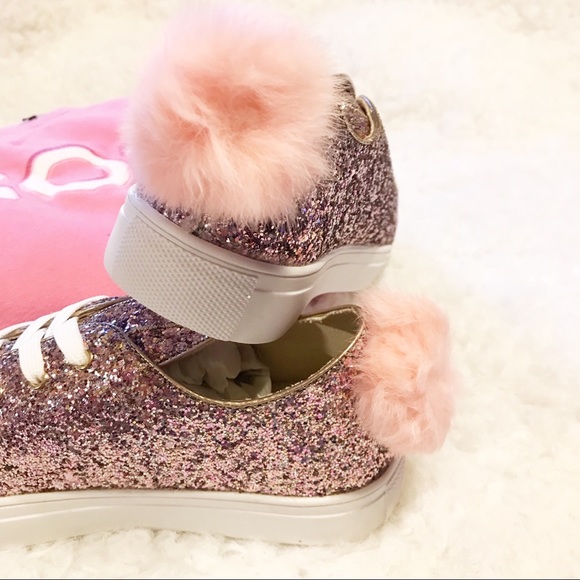 Women pink glitter bunny sneakers - Picture 6 of 9